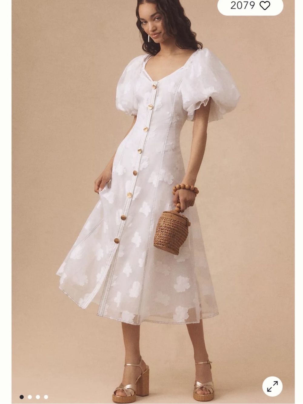 Anthropologie Let Me Be Puff Sleeve Dress